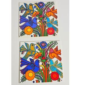 Villeroy & Boch Acapulco tile trivet vintage tableware 70s Boho